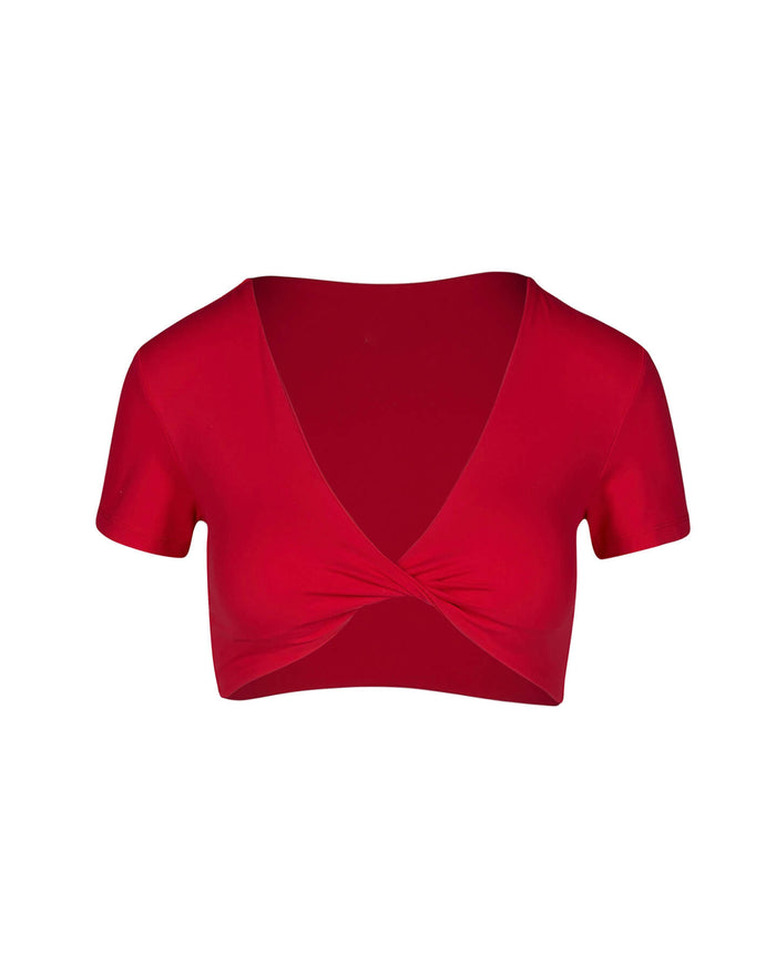 Deep V Crop - red