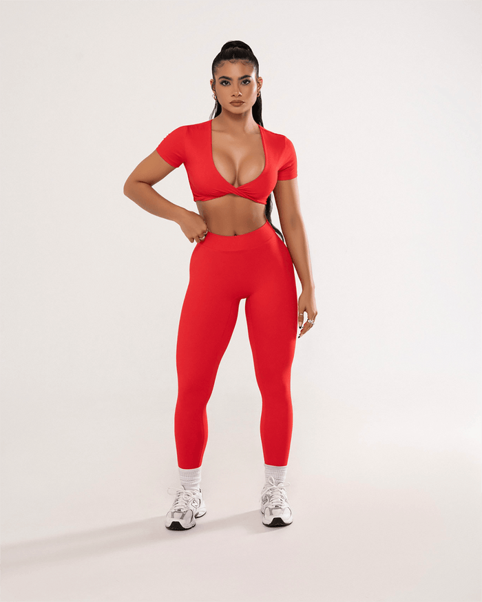 Scrunch Butt Leggings - Red